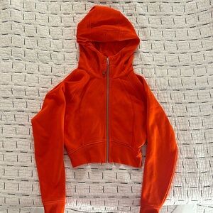 Lululemon Scuba full-zip orange hoodie - perfect for fall and so cute!